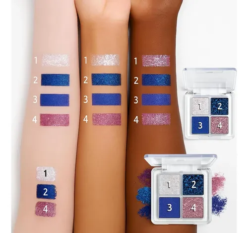 Paleta De Sombras Glitter Shine K’apeine 4 Colores