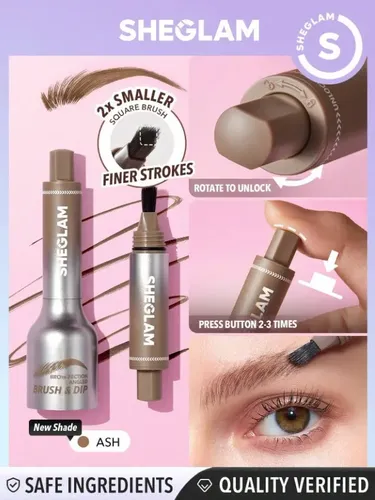 Sheglam Lápiz Para Cejas Brow Fection Brocha Y Dip Color Ash