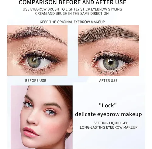 Gel Fijador De Cejas Dageda Marrón Claro 2 Uds 1.81 Oz