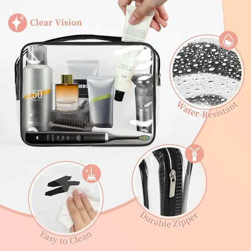 Bolsa De Maquillaje Tisratok Transparente Para Mujer Con Cie