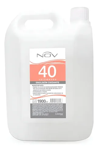 Agua Oxigenada Nov Emulsion Oxidante Crema 40 Vol X 1900 Ml
