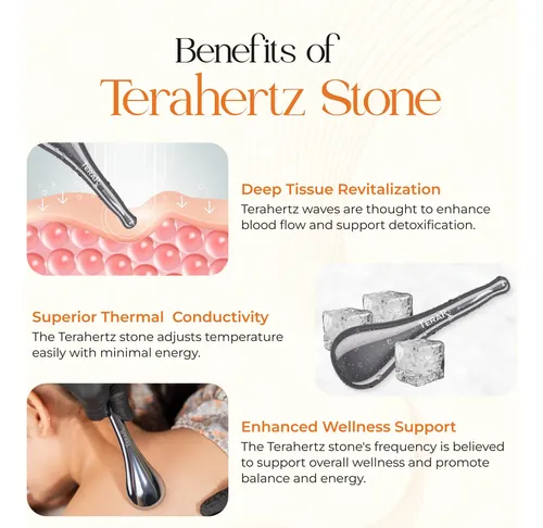 Herramienta Facial Gua Sha Terarx Terahertz Stone Con Punta