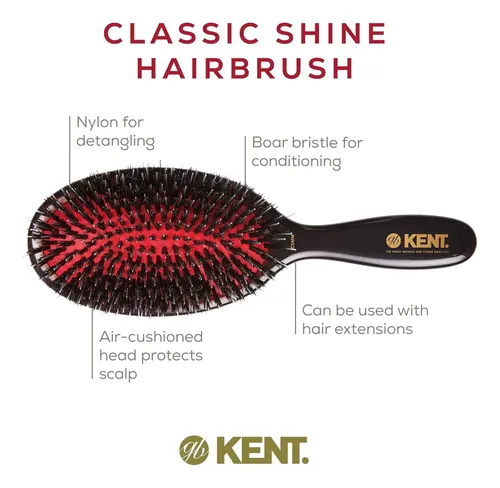 Cepillo De Pelo Kent Csmm Natural Boar Bristle Oval