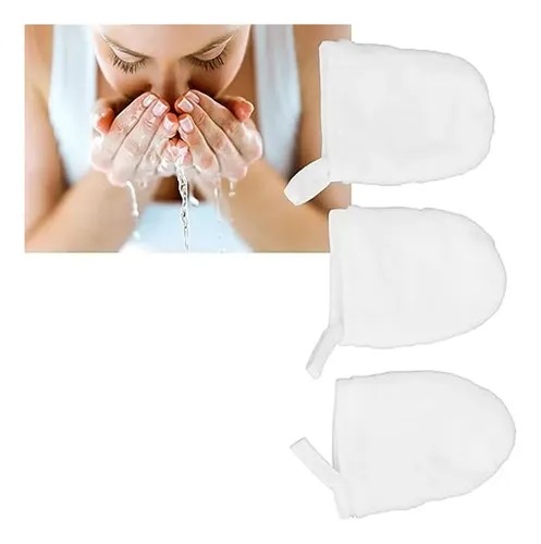 Guantes De Limpieza Facial De Microfibra Dioche, 3 Piezas, T