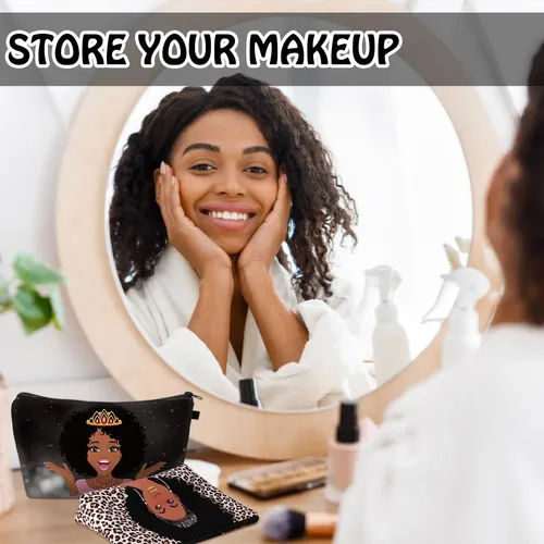 Bolsa De Maquillaje Chunful Reina Afroamericana Para Mujeres