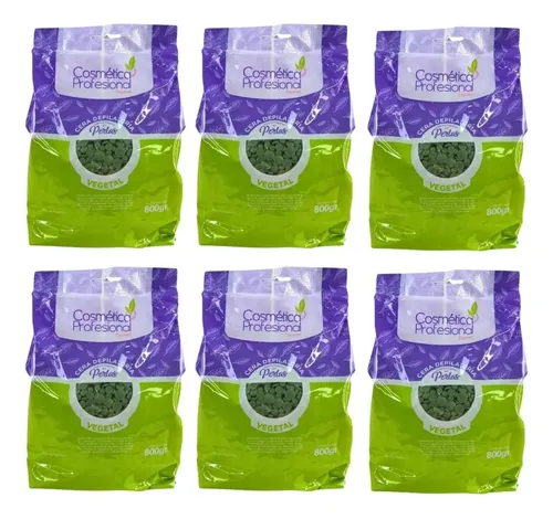 Combo X6 Ceras En Perlas Vegetal Cosmética Profesional 800g