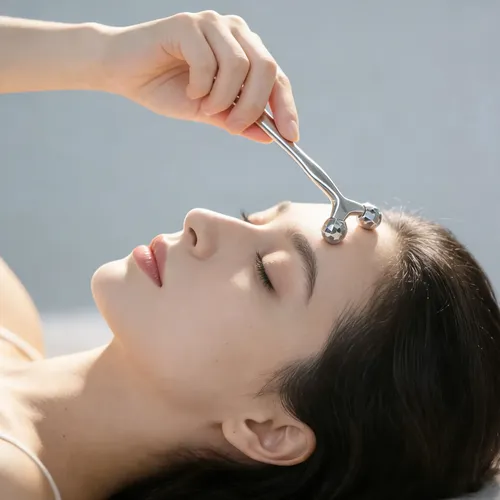 Masajeador Facial Con Rodillo Para Estiramiento Y Tratamient