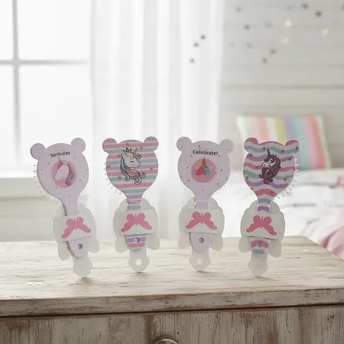 Cepillo Infantil Unicornio Desenredante Peine Cabello Niña