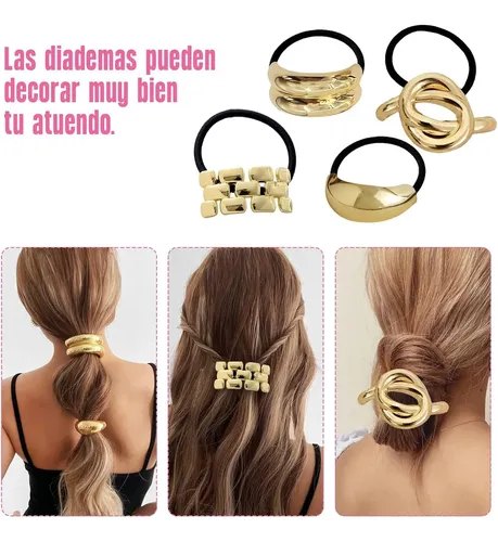 As Piezes For El Pelo De Metal Retro For Mujer 8 Pcs Xz