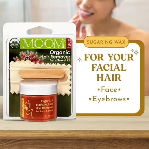 Moom Cera Facial Viaje Kit Sugaring 1.6 Oz