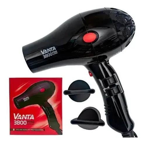 Vanta 3800 Mini Compact Secador Pelo Profesional 1800w Rojo Color Violeta