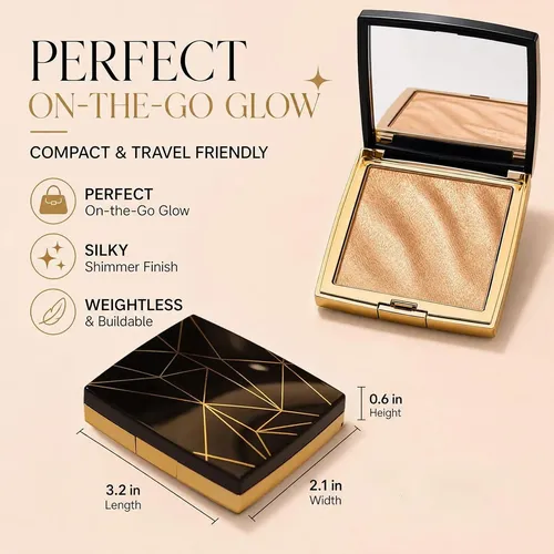 Iluminador Glow Highlighter Liyloihi 10 G Champagne