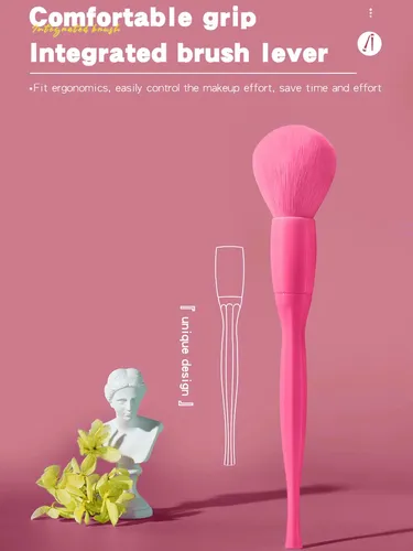 Set De 10 Brochas De Maquillaje Para Rostro Y Ojos Rose Pink
