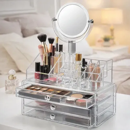 Organizador Maquillaje Acrílico Cajones Porta Cosméticos
