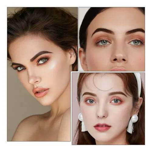Kit De Maquillaje De Cejas Polvo Profesional 3 Colores Larga