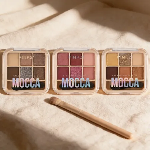 Paleta Sombras Pink21 Mocca 9 Colores Matte Glitter Compacta
