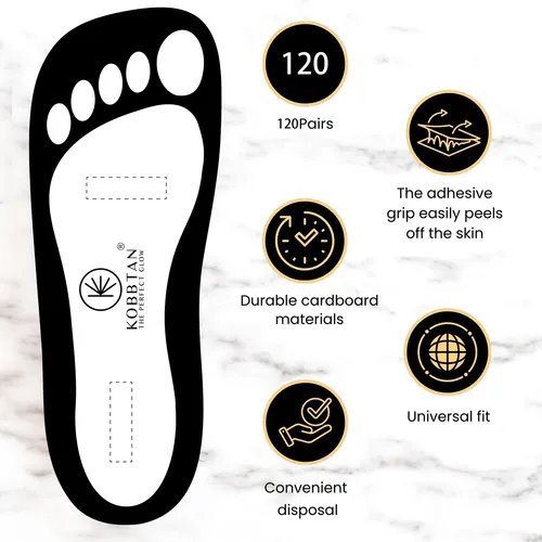 Autobronceador Kobbtan 120 Pares De Protectores Desechables
