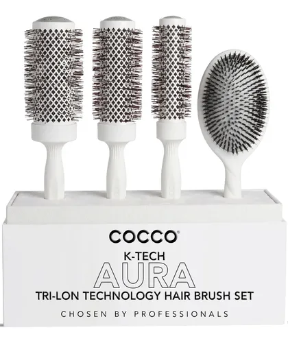 Set De Cepillos Para El Cabello Cocco K-tech Aura, Kit De 4