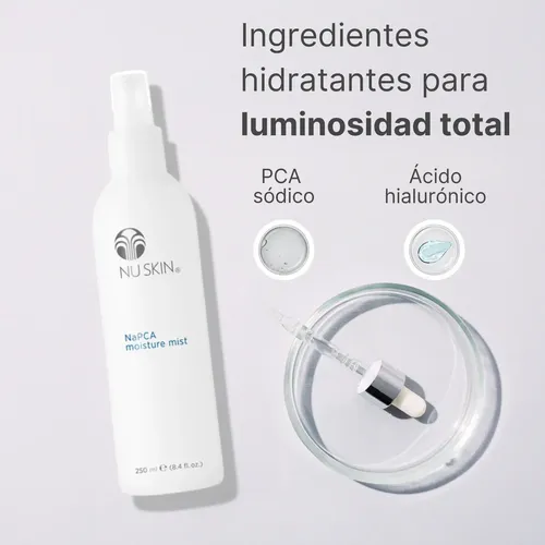Nu skin napca moisture mist spray hidratante y calmante con ácido hialurónico 250ml