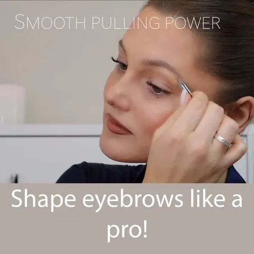 Pinzas De Acero Inoxidable Para Cejas Zizzili Basics Plateado