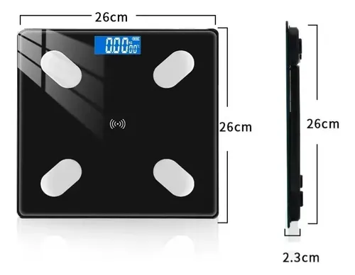 Balanza De Baño Bluetooth Familiar Ultra Slim 180kg