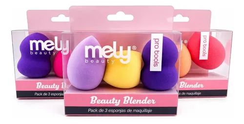 Esponjas De Maquillaje Mely Suaves Set X3 Esponjas