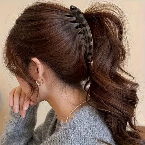 3pcs Large Hair Clips With Comb Anti Slip Vertical Banana
