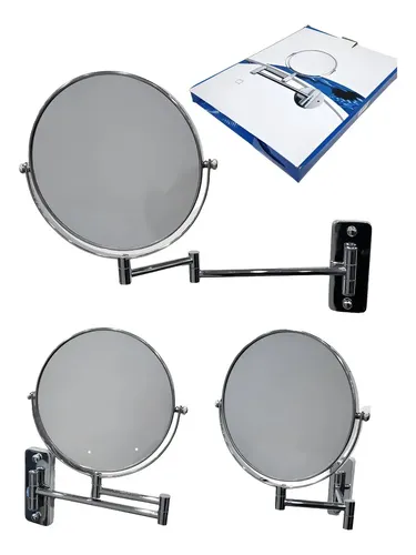 Espejo Pared Brazo Retráctil X3 Aumentos Diam 19.5 X 34 Cm Cromado