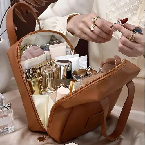 ; `fa Bolsa De Maquillaje Con Cremallera, Gran Capacidad,