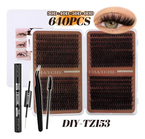 [jjm] 640pcs D-curl 10-100d, Kit Con Múltiples Estilos