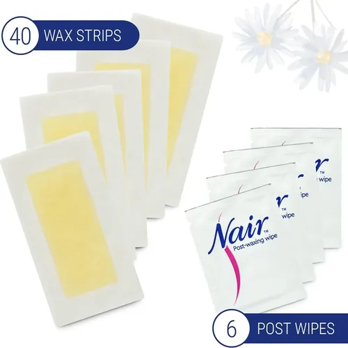 Cera Depilatoria Nair Sensible 40 Listones Para Piernas Y