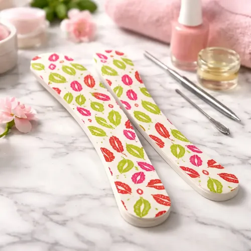 10 Limas Banana Profesional P/uñas Esculpidas Estampadas