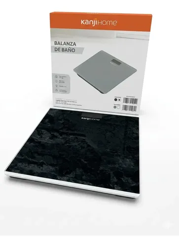 Balanza De Baño Kanji Home Pantalla Lcd Negra
