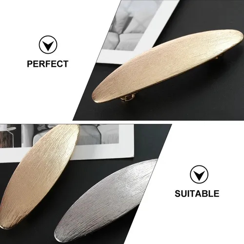 2 Broches De Pelo Ovalados Largos Para Mujer, A La Moda