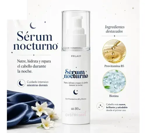 Kit X3 Serum Nocturno Frilayp Provitamina B5 + Biotina X80ml