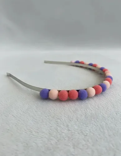Amawa Vinchas, Colitas Y Hebillas C/ Pompones Pelo Niña Color 335