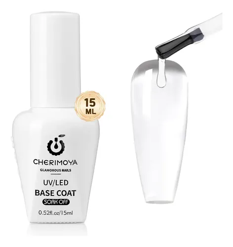 Kit Permanente Esmalte Base Y Top Coat Uv/led 15ml Cherimoya
