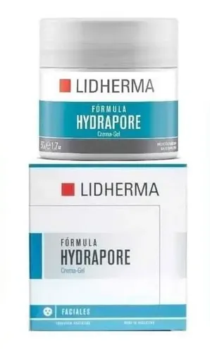 Lidherma Hydrapore Crema Gel y Contorno de Ojos Ácido Hialurónico Antiedad 50g