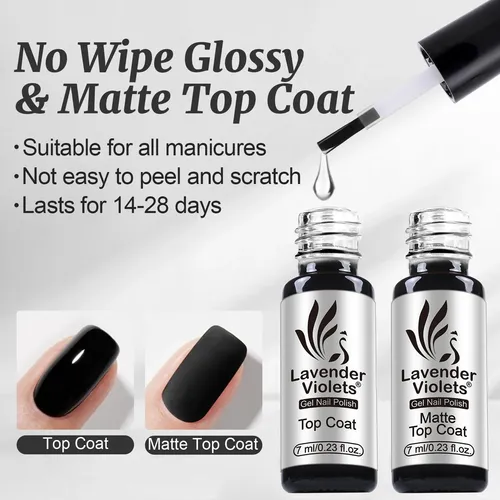 Set Esmaltes Gel Lavender Violets 49 Pzs 45 Colores Efecto