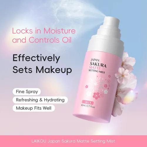 Spray Fijador Laikou Sakura: Hidratante, Duradero Y Mate