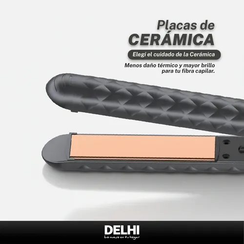Planchita De Pelo 4 Niveles Cerámica Delhi 35w Pantalla Led