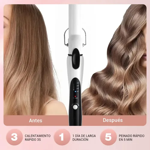 Tenaza Rizadora De Cabello De Cerámica De 25mm Pantalla