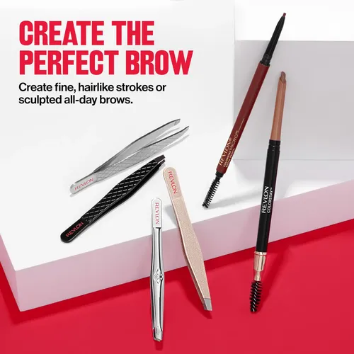 Pinzas Revlon Expert Para Depilación De Cejas, Acero Inoxida