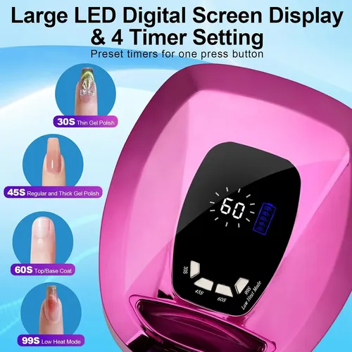 Lámpara Uv Led Portátil 108w Secado Rápido Gel Uñas