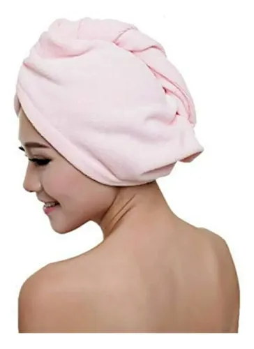 Toalla Turbante Gorro Microfibra Seca Pelo Rápido Largo