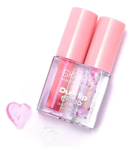 Brillo Labial Lip Gloss Skora Duo Twin 3 Tonos Aplicador
