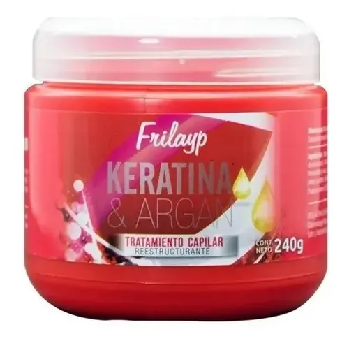 Baño De Crema Frilayp Keratina Argan Capilar Profesional X 6