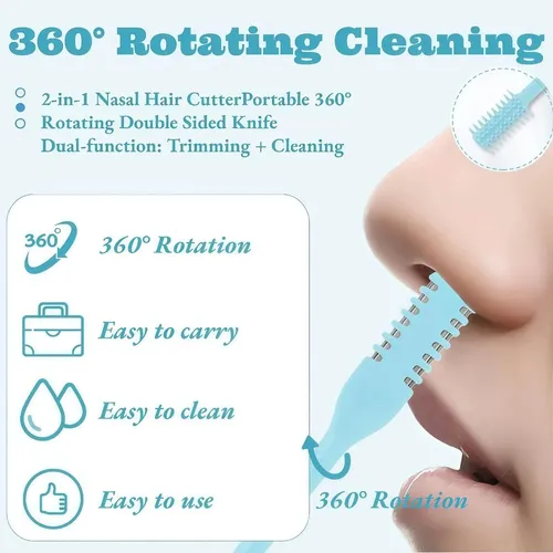 Cortador Vello Nasal Manual 360° Doble Punta 5 U
