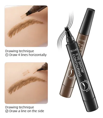 Lápiz De Cejas Para Microblading Larga Duración Marron Oscur