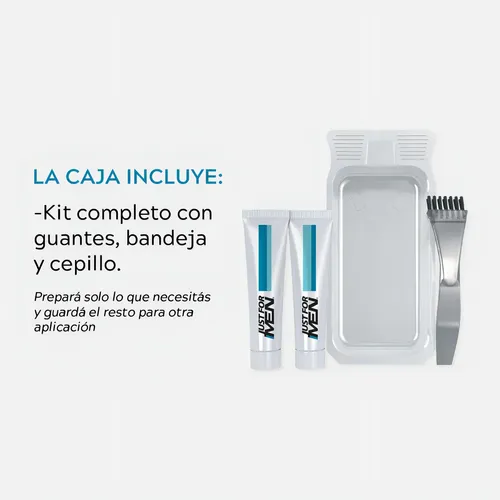Pack Tintura Gel Just For Men Barba y Bigote Negro 2 Unidades